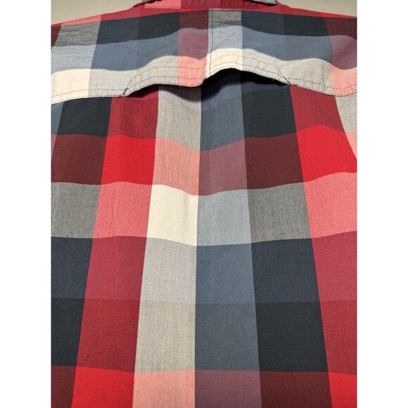 Wrangler All Terrain Gear ATG Men’s Red Plaid Shirt Sleeve‎ Shirt Vented Small - Picture 5 of 7